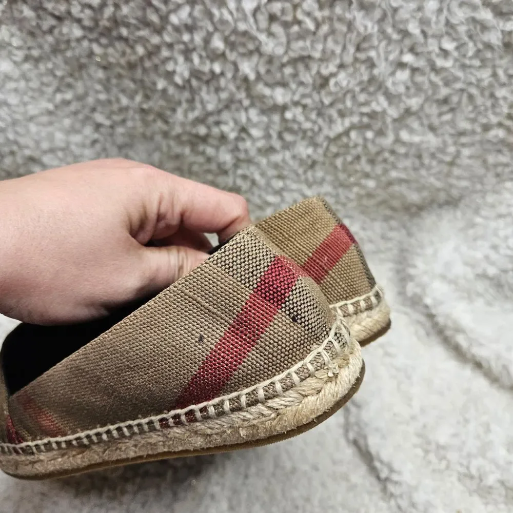 Burberry Hodgeson Check‎ Espadrille Flats size 38.5 - Picture 6 of 10